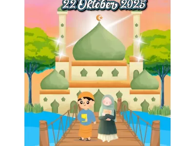 Design Poster Ekstrakurikuler Design SDIT Alam Biruni_Hari Santri 2025